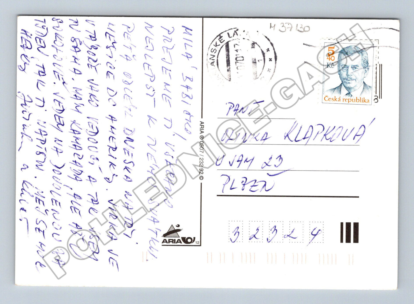 Pohlednice Kytice květin lilie a karafiáty 1992 (M37130)