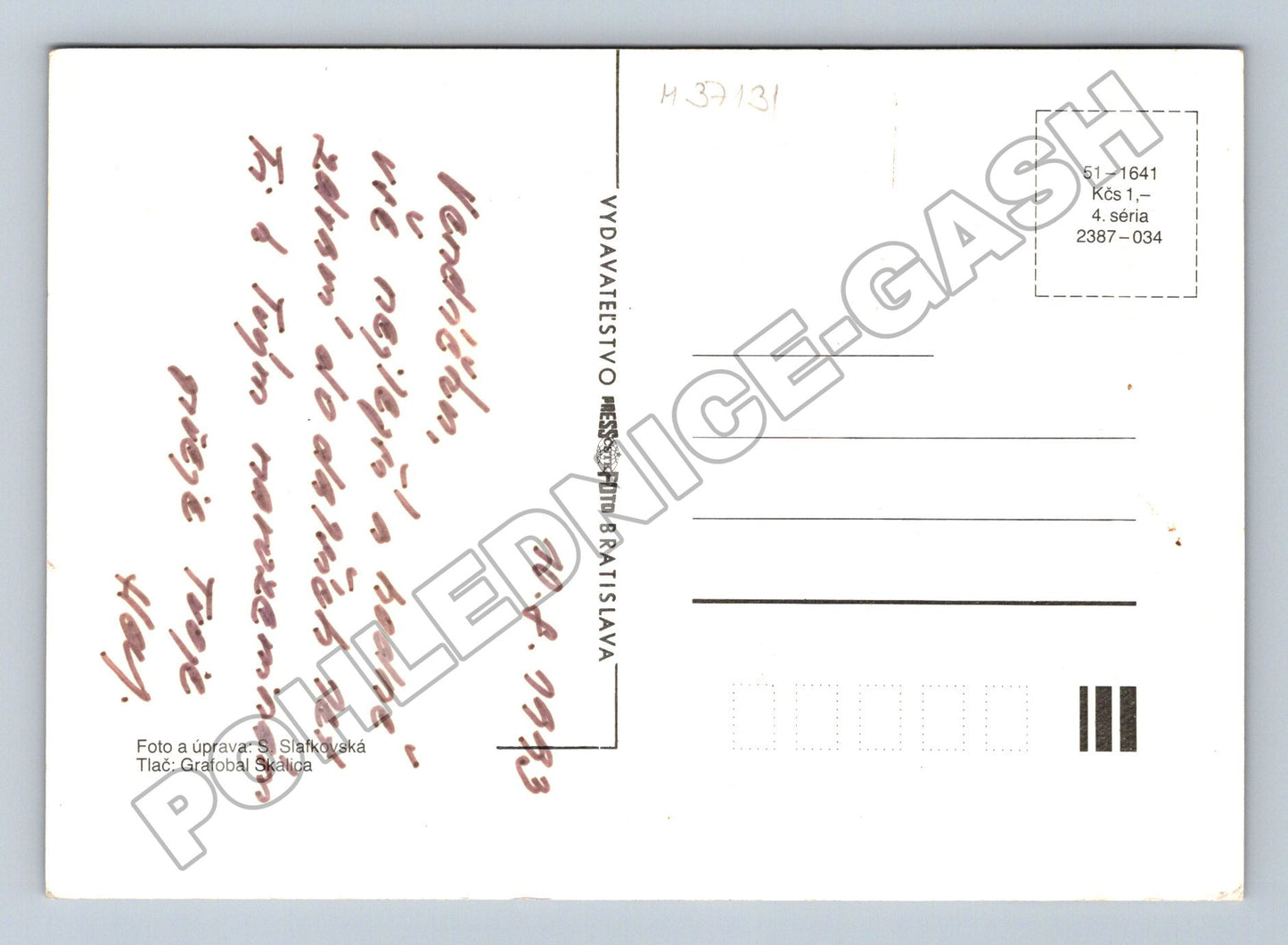 Pohlednice Slovensko Kytice pomněnek blahopřání 1983 (M37131)