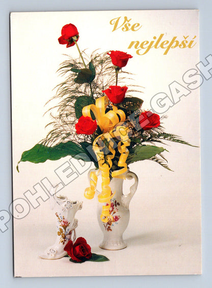 Pohlednice Vše nejlepší kytice růží 1996 (M37147)