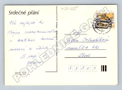 Pohlednice květiny ve váze 1980 (M37165)