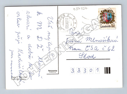 Pohlednice zátiší s růží MÓDA 1972 (M37167)