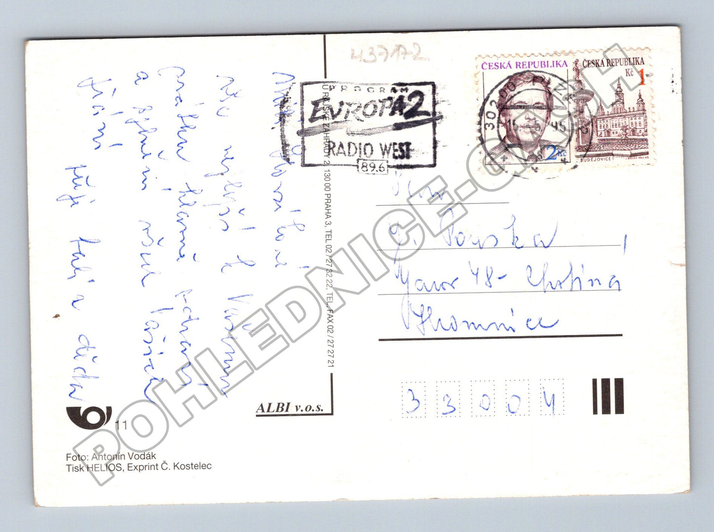 Pohlednice růže květiny 1995 (M37172)