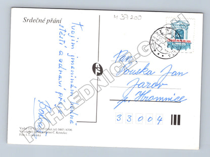 Pohlednice kytice červených růží 1999 (M37200)