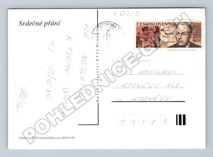 Pohlednice Kytice růžových květin v košíku 1991 (M37206)