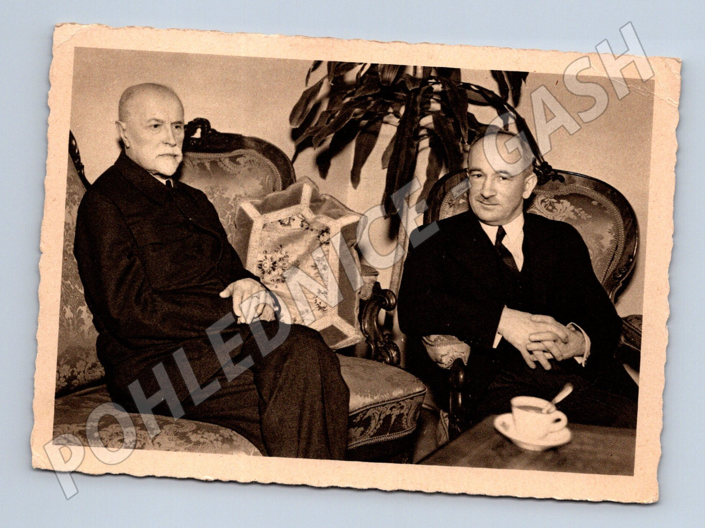 Pohlednice Masaryk a Beneš politici (M3721)