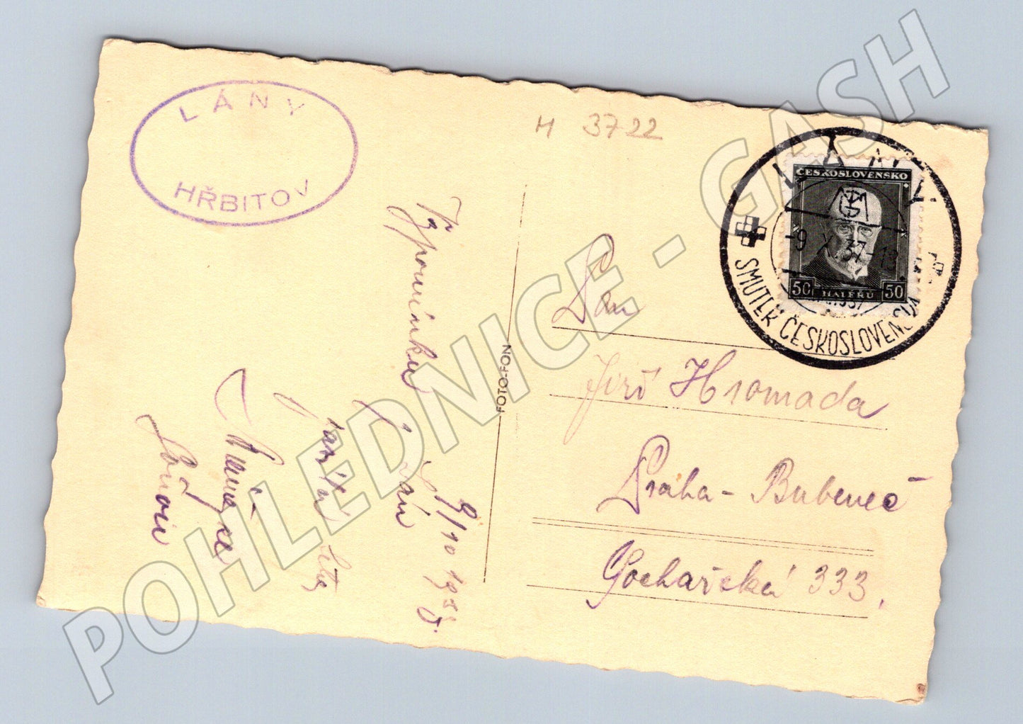 Pohlednice hrob T G Masaryka Lány (M3722)