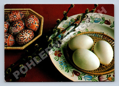 Pohlednice Velikonoční vajíčka a kočičky 1976 (M37233)