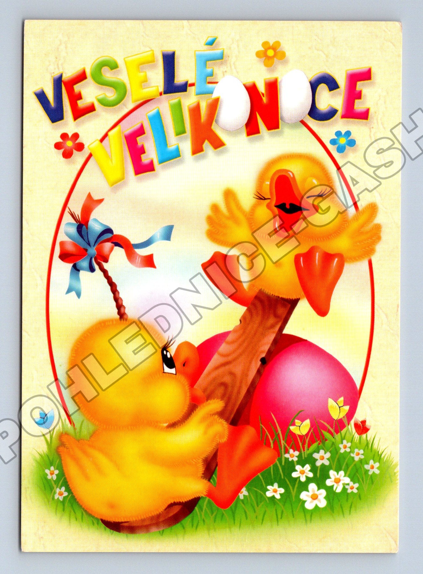 Pohlednice Veselé Velikonoce kuřátka 2015 (M37237)