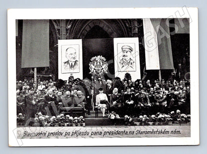 Pohlednice prezidentský proslov Praha (M3724)