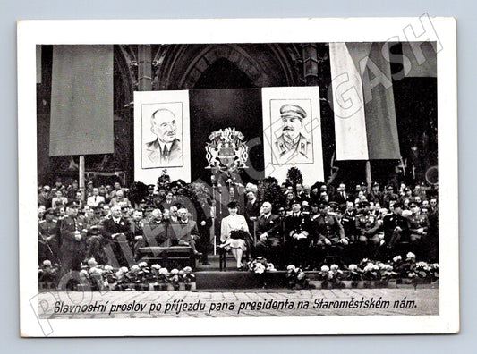 Pohlednice prezidentský proslov Praha (M3724)