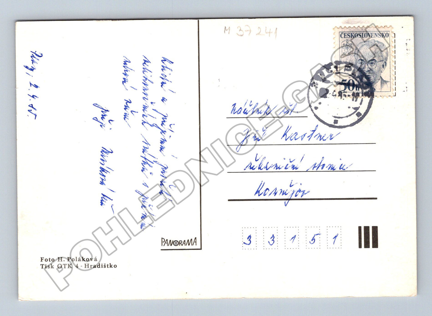 Pohlednice Velikonoce zátiší 1965 (M37241)