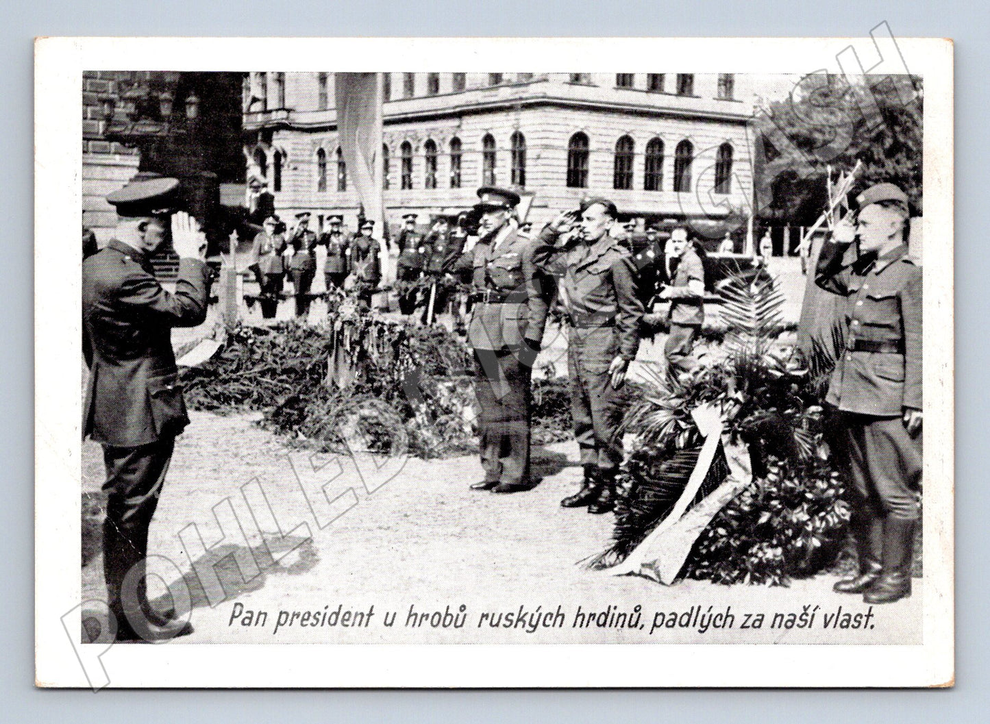 Pohlednice prezident u hrobu hrdinů (M3725)