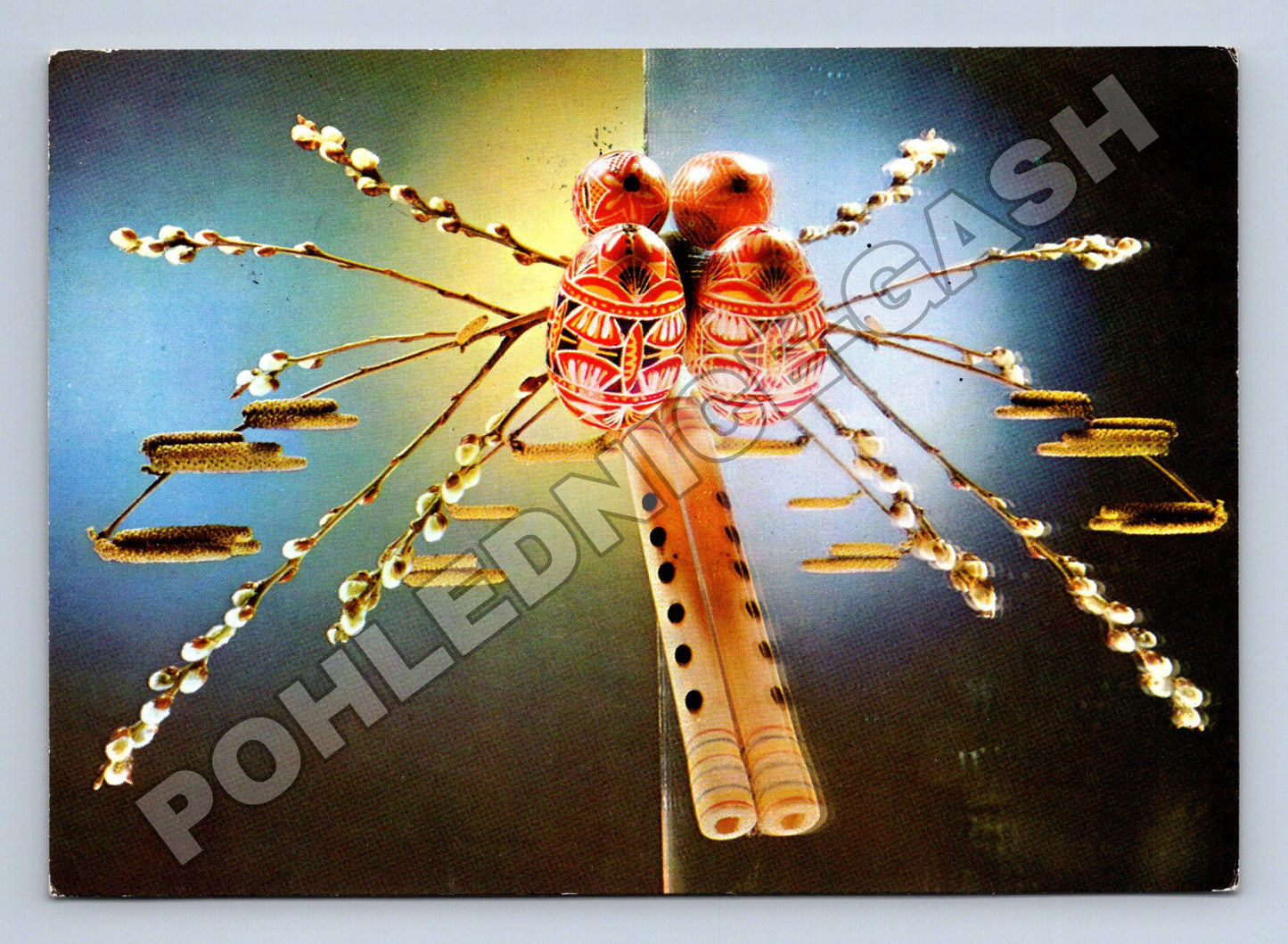 Pohlednice Velikonoční motiv pomlázka 1977 (M37259)