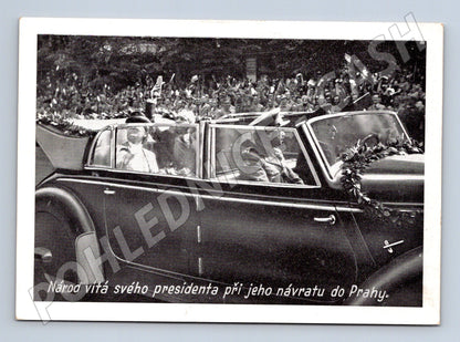 Pohlednice prezident uvítán v Praze (M3726)