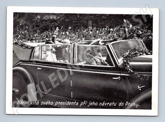 Pohlednice prezident uvítán v Praze (M3726)