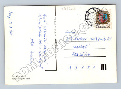 Pohlednice Velikonoční pozdrav vejce a pomlázka 1983 (M37266)