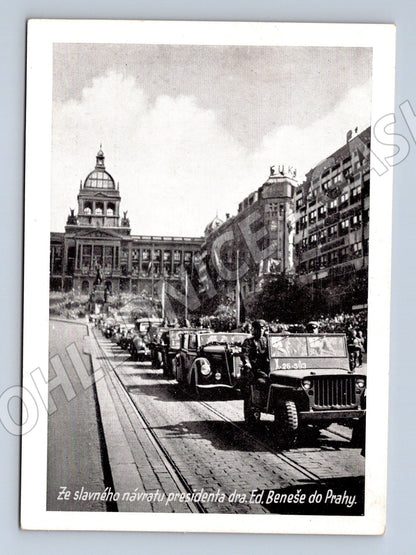 Pohlednice návrat Beneše do Prahy (M3727)