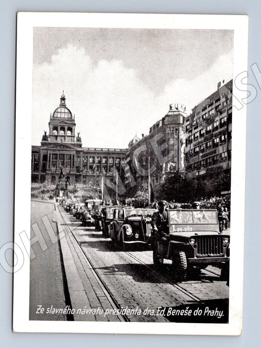 Pohlednice návrat Beneše do Prahy (M3727)
