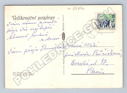 Pohlednice Velikonoční motiv kraslice pomlázka (M37274)