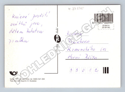 Pohlednice Velikonoce s pomlázkou a vejci (M37278)