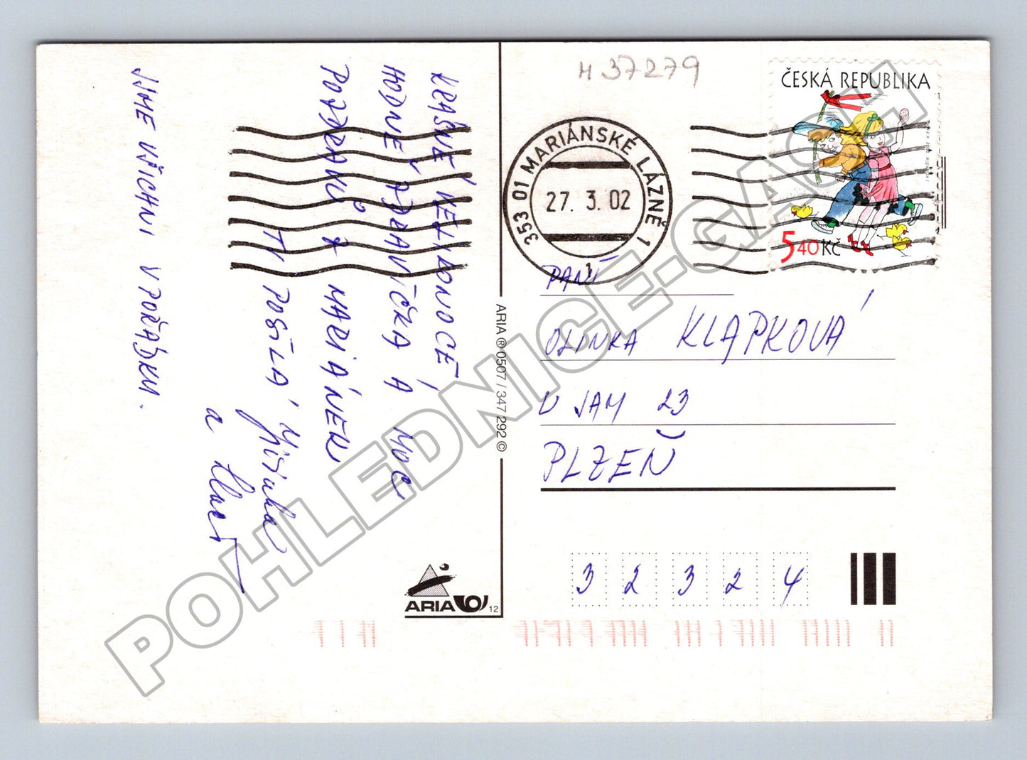 Pohlednice Velikonoční motiv Mariánské Lázně 2002 (M37279)