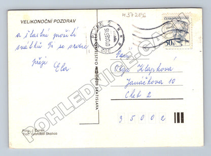 Pohlednice Velikonoční vajíčka květiny 1965 (M37286)