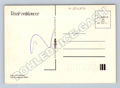 Pohlednice Velikonoční kočičky a kraslice (M37287)