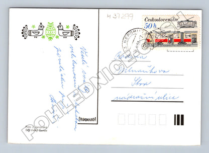 Pohlednice Velikonoce lidové nástroje 1967 (M37299)