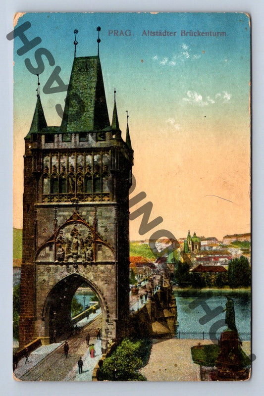 Pohlednice Praha Staroměstská mostecká věž 1916 (M373)