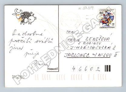 Pohlednice Velikonoce vejce a květy 1989 (M37319)