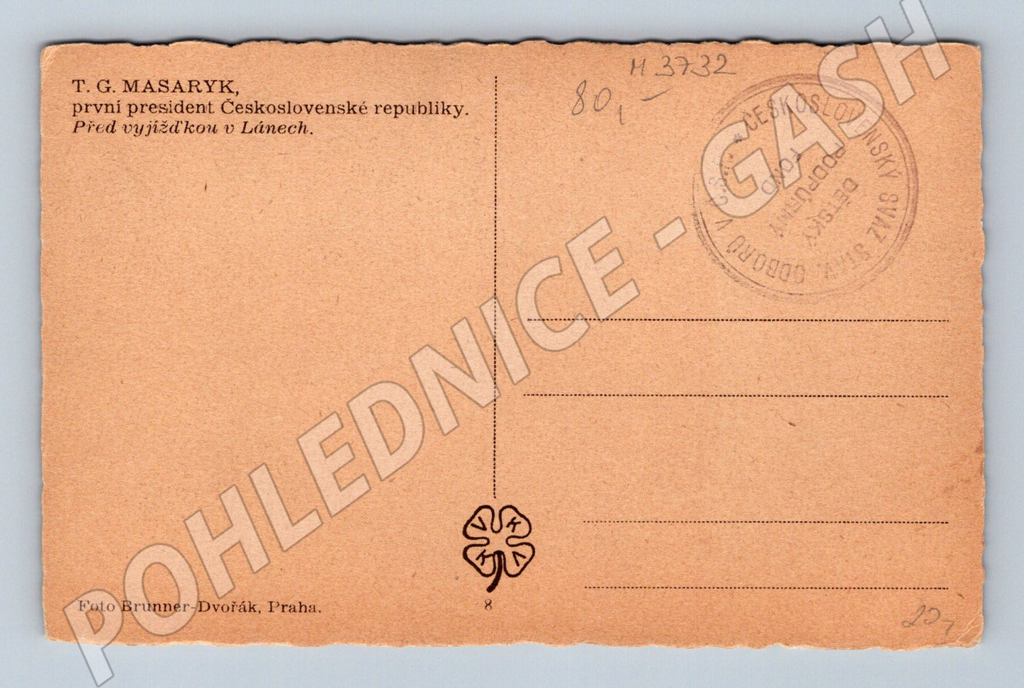 Pohlednice Masaryk vyjížďka Lány (M3732)