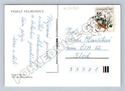 Pohlednice Slovensko Velikonoce vajíčka 197x (M37337)