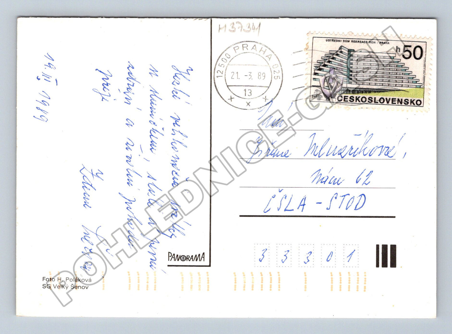 Pohlednice Velikonoční motiv vajíčka kočičky 1989 (M37341)