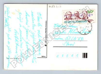 Pohlednice Velikonoční motiv, malovaná vajíčka 1969 (M37347)
