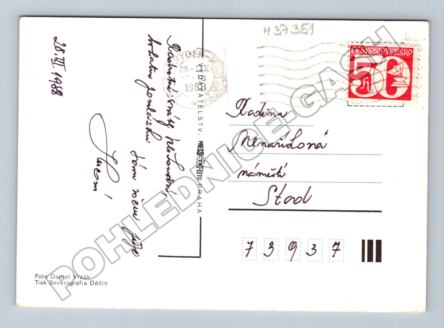 Pohlednice Velikonoční vajíčka 1988 (M37351)