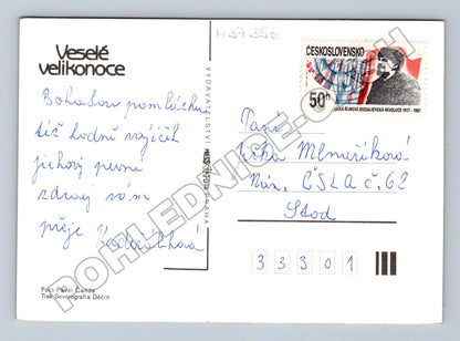 Pohlednice Velikonoční zátiší mazanec vejce (M37356)
