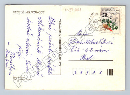 Pohlednice Velikonoce vajíčka 1974 (M37361)