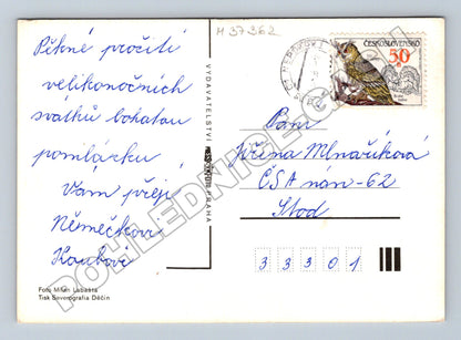 Pohlednice Velikonoční vajíčka a kočičky 1970s (M37362)