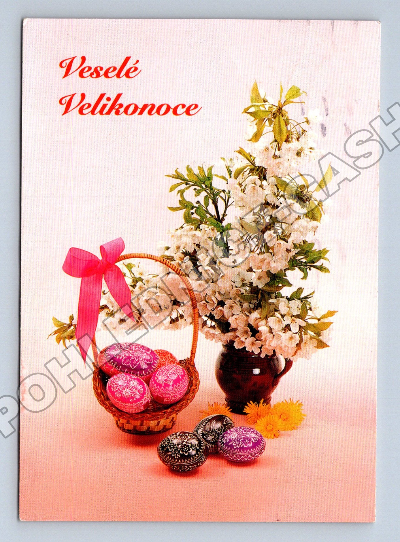 Pohlednice Velikonoce s vajíčky a květinami 2007 (M37371)
