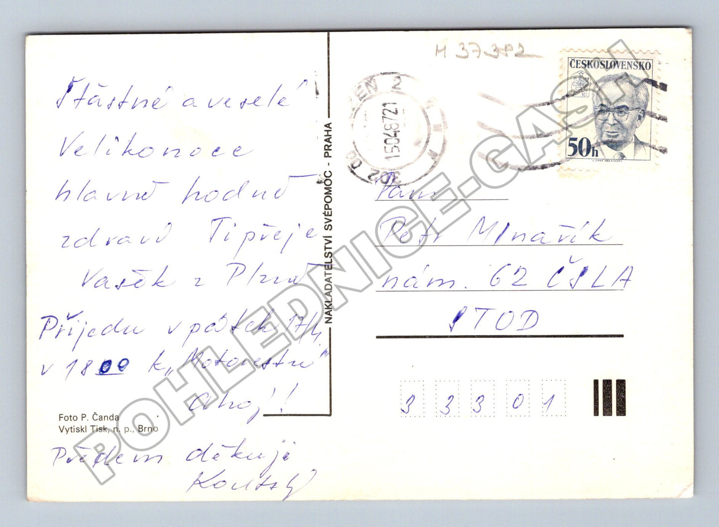 Pohlednice Velikonoční květiny (M37382)