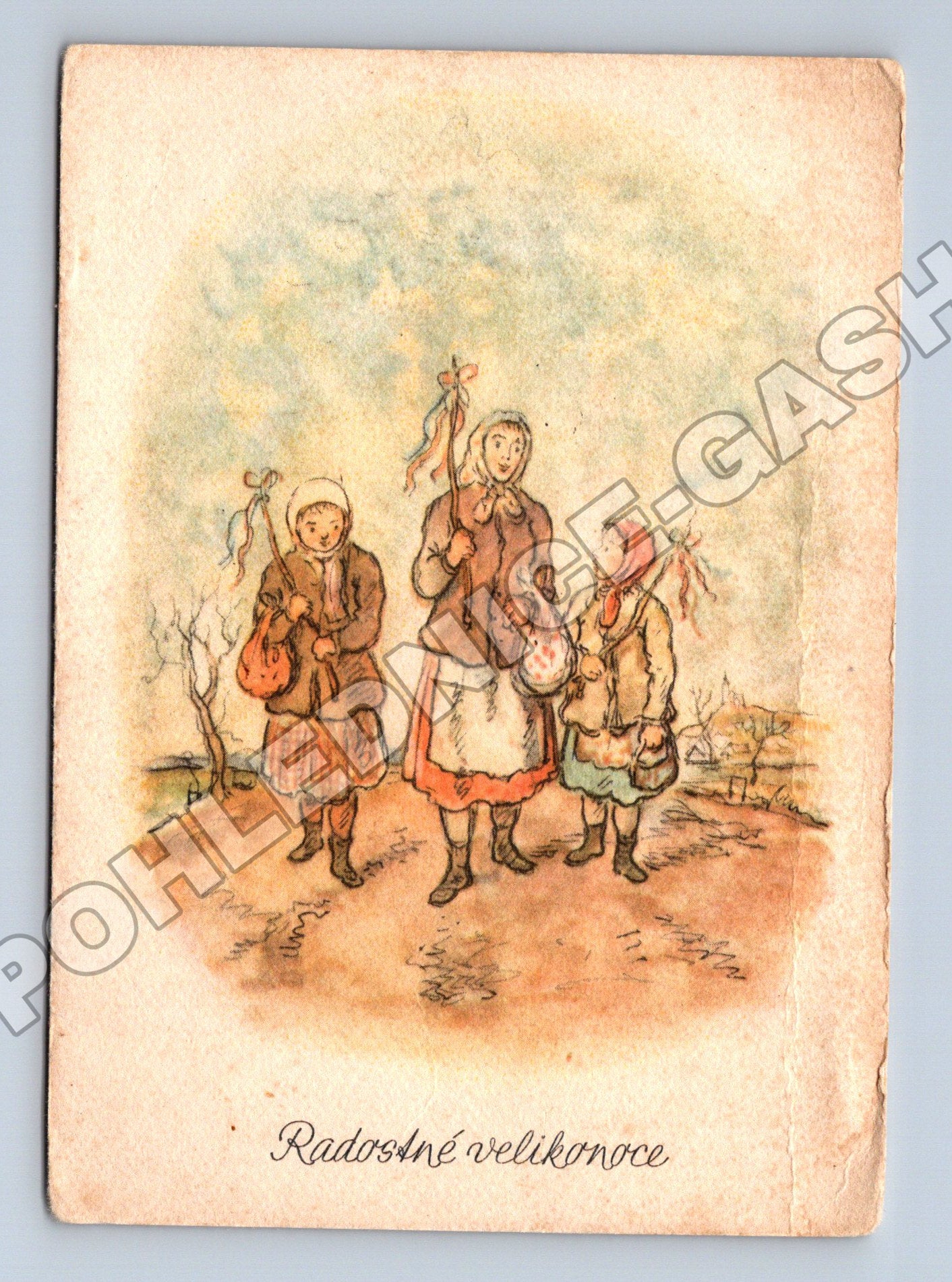 Pohlednice Velikonoce lidový motiv Vl. Rady (M37383)