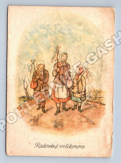 Pohlednice Velikonoce lidový motiv Vl. Rady (M37383)