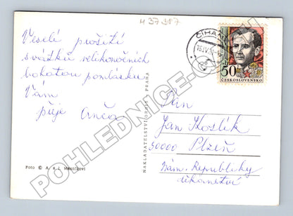 Pohlednice Velikonoce vajíčka kočičky 1937 (M37387)
