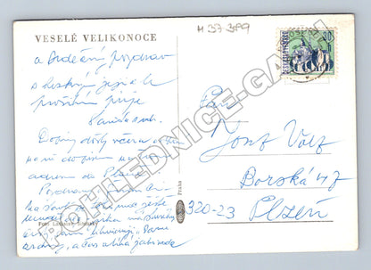 Pohlednice prvosenky Velikonoce (M37389)