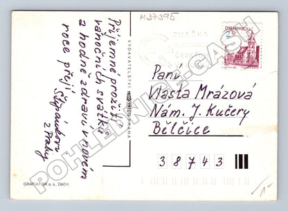 Pohlednice Vánoční motiv děti v kroji (M37395)