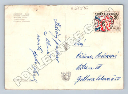 Pohlednice Chodsko muži v krojích 1943 (M37396)