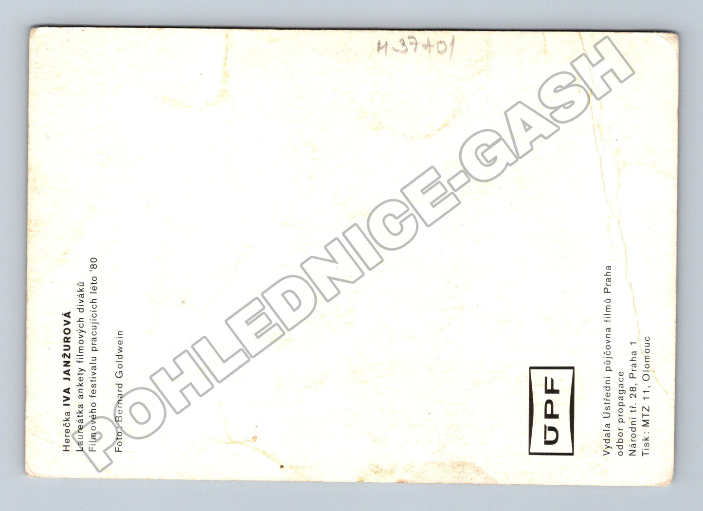 Pohlednice Iva Janžurová herečka 1980 (M37401)
