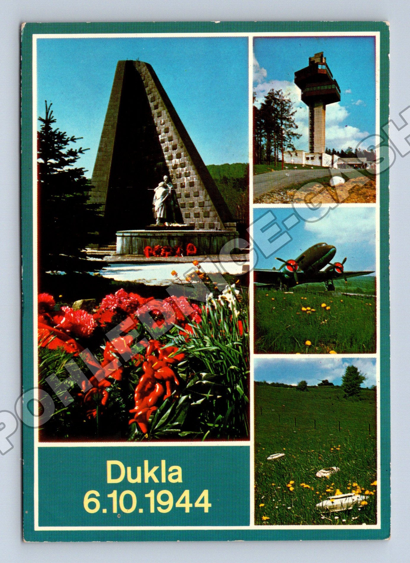 Pohlednice Slovensko Dukla památník letadla 1989 (M37404)