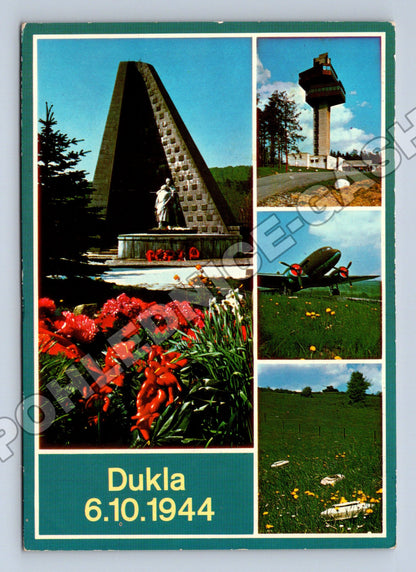 Pohlednice Slovensko Dukla památník letadla 1989 (M37404)