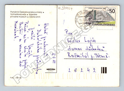 Pohlednice Slovensko Dukla památník letadla 1989 (M37404)